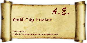 Andódy Eszter névjegykártya