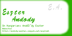 eszter andody business card